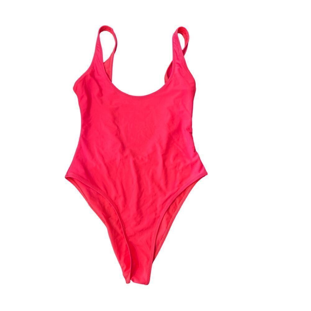 White Fox Women's hot pink Scoop Neck One Piece Swimsuit Size Small
